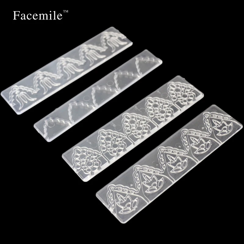 Facemile 4 шт./компл. набор инструментов для украшения торта помадки оборки ленты
