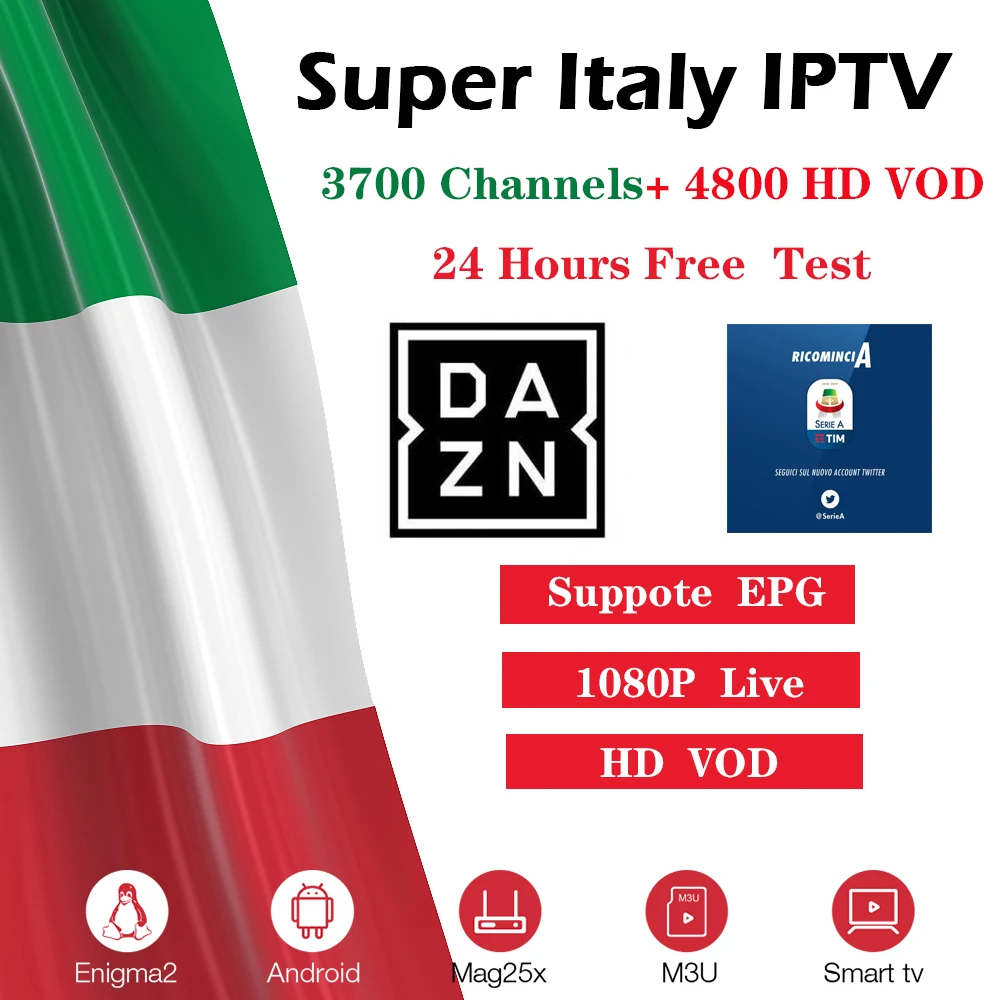 Италия IP TV M3U Subcription 3 месяца 6 месяцев Испания Portugla Франция Греция Россия