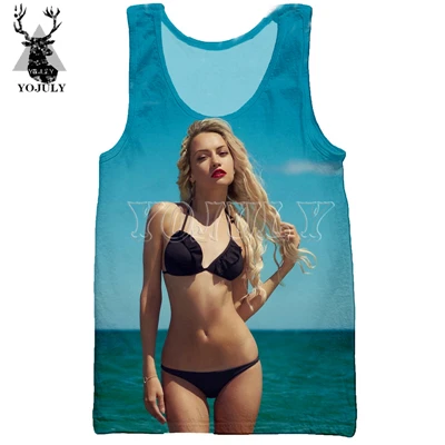 Vest YOJULY унисекс модные 3d печати Топы Для мужчин Для женщин летние пляжные спортивные Фитнес Повседневное уличной сексуальные красоты модель жилет VE02 - Цвет: Vest