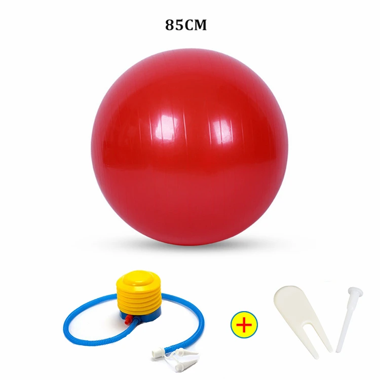 85CM Red Спортивные мячи для йоги, бола, Пилатес, фитнес-мяч, упражнения, тренажерный зал, фитбол для баланса, упражнения, Пилатес, тренировки, массажный мяч с насосом 45-85 см - Цвет: 85CM Red
