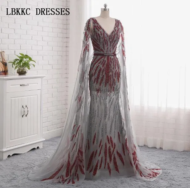 Роскошные вечерние платья с бусинами в пол Vestidos De Festa Vestido Fiesta Largos Noche Elegante 2019|luxury