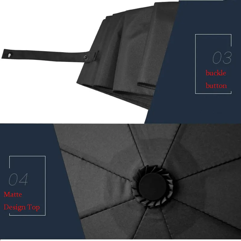 Полностью автоматический зонт с защитой от ультрафиолета три складных бизнес