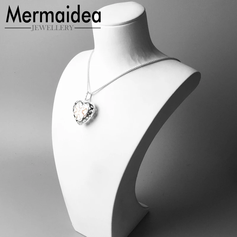 Звено цепи ожерелье сердце медальон мода посеребренные ювелирные изделия