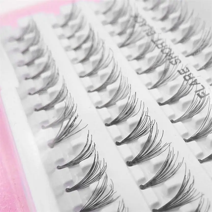 Individual False Eyelashes Fake 60 Stand Premium Corner Flare Cluster Lashes Eyelash Extensions Voluminous #Y | Красота и здоровье