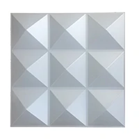 Bright silver Новое поступление ПВХ 3D выбитые доски стены кафе клуб паб Papel де Parede 3d Таблица узор 50 см* 50 см 12 шт. много - Цвет: Bright silver
