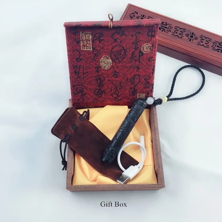 Ретро черный сандаловое дерево USB зарядка плазменная Зажигалка дующий воздух