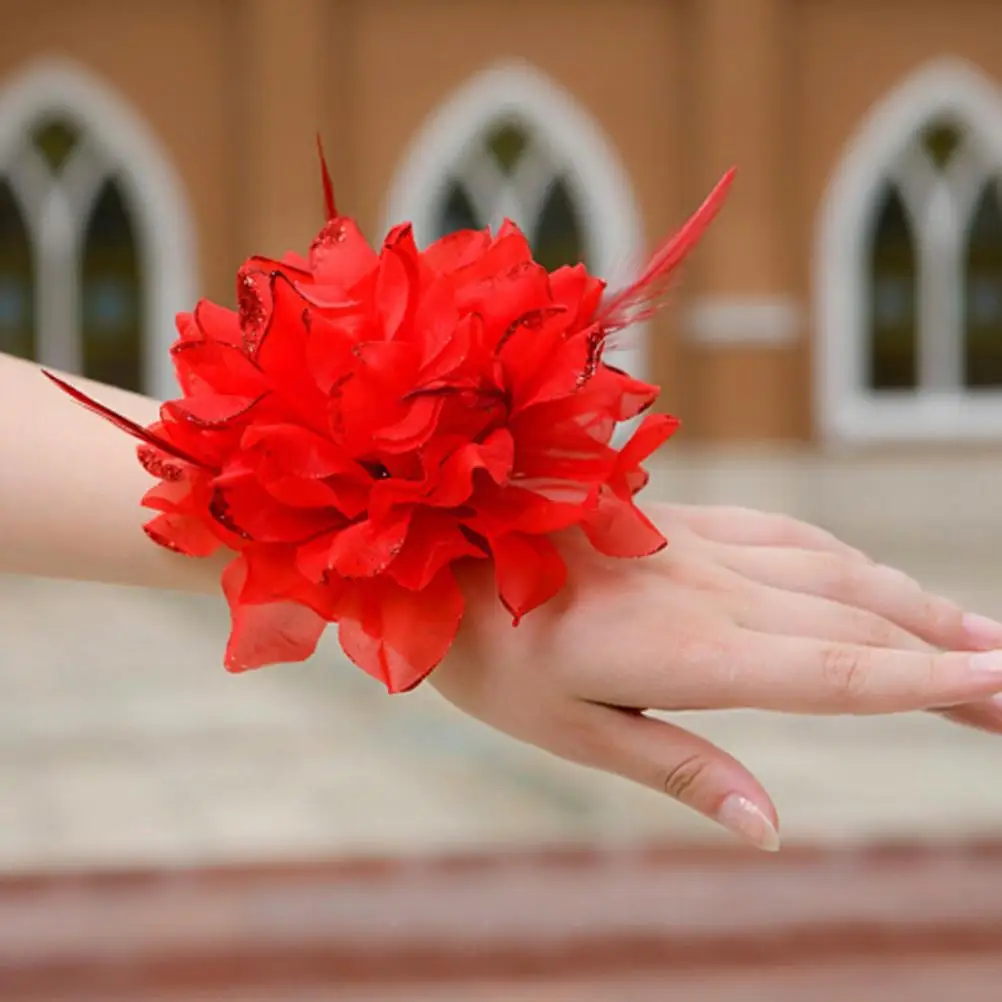 

1Pc Bridal Head Flower Dance Performance Silk Flower Headdress Wrist Flower Hot Sale