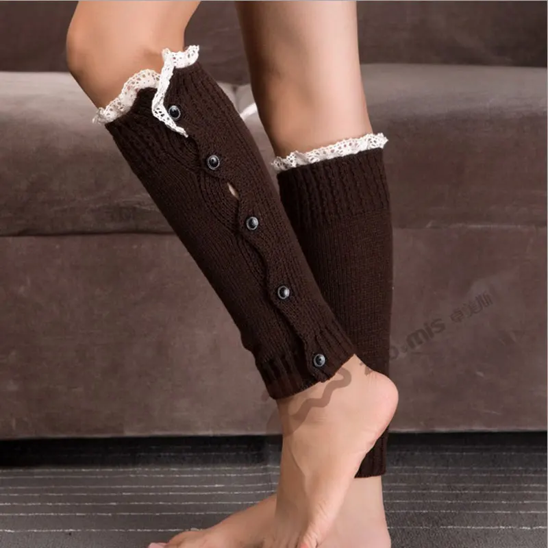 Детские гетры 1 пара модные зимние вязаные крючком мягкие кружевные леггинсы до