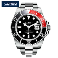 loreo automatic diver watch 316l full steel waterproof 200m seagull mechanical watches sapphire glass mekanik kol saati relogio