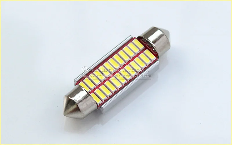 10 шт. белые светодиодсветодиодный лампы C5W 41 мм 4014 SMD 24|interior light|car lamp interiorinterior led lamps