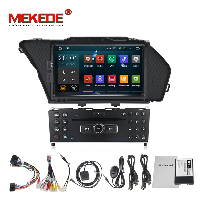 Quad core Android 7 1 автомобилей Радио gps dvd плеер для benz GLK GLK300 GLK350 X204 2008 2012 навигации