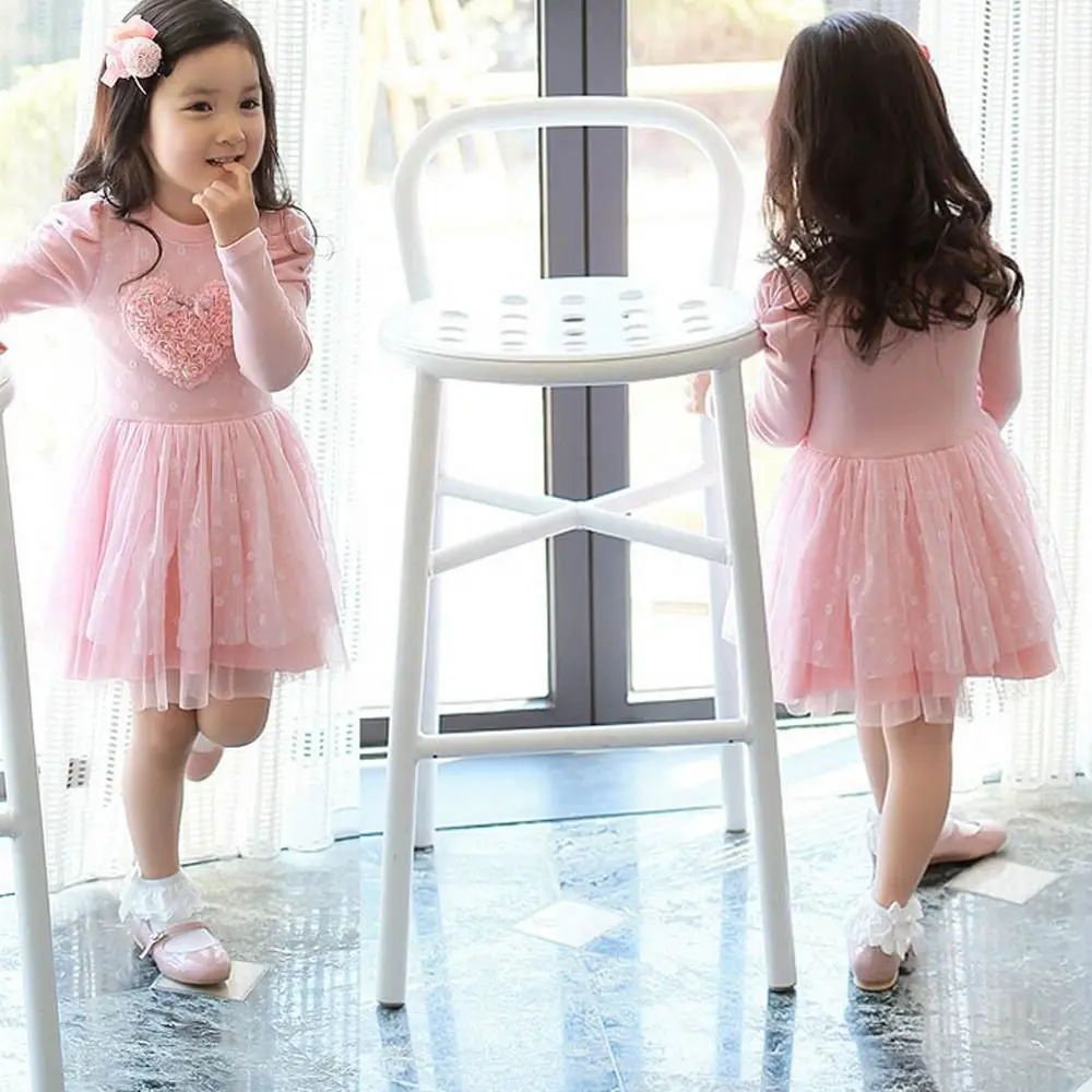 Новинка 2017 Лидер продаж весеннее розовое платье принцессы для маленьких девочек
