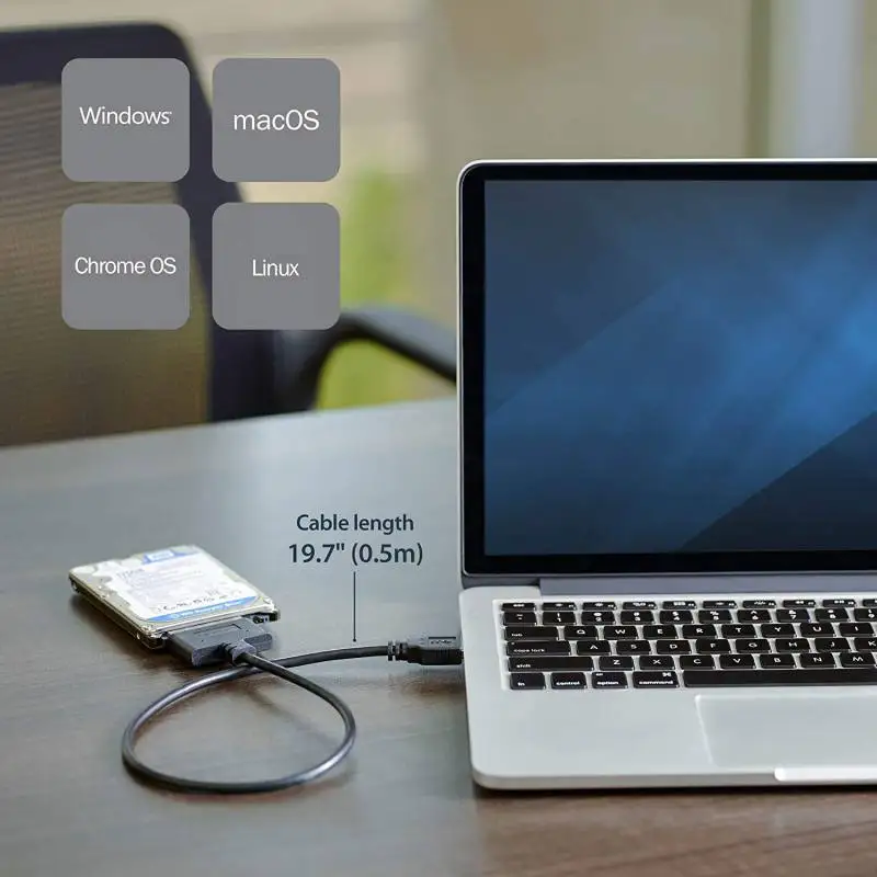 USB 3 0 для SATA7 + 15pin легкий привод кабель адаптер 5 Гбит/с Поддержка 2 дюймов внешний SSD