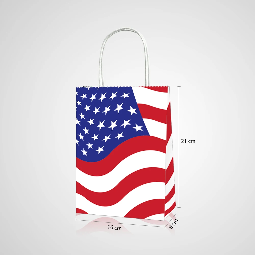 20pcs July 4th Party Gift Bags Candy American Independence Day National Flag Decoration Paper Boxes Packing | Дом и сад