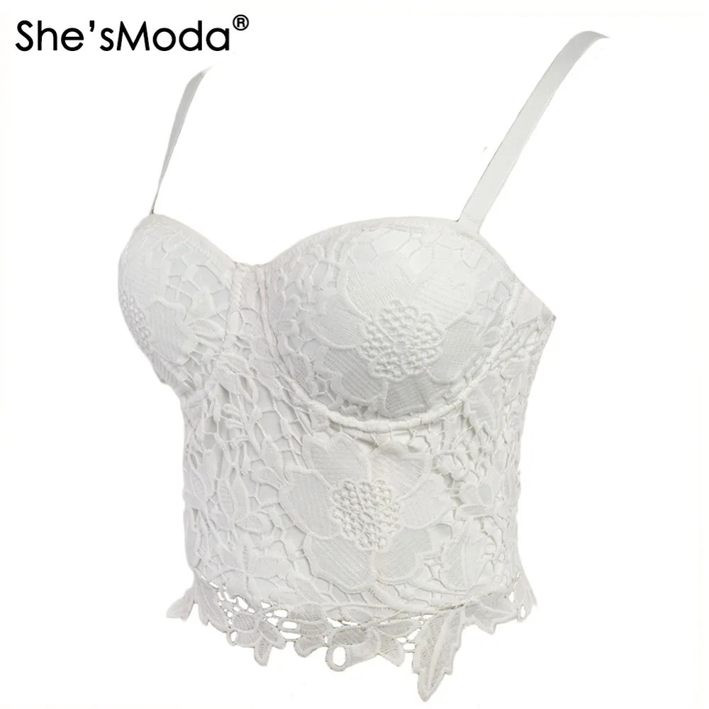 She'sModa, новинка, вышивка, кружево, пуш-ап, Женский Бюстье, корсет, Свадебная вечеринка, обрезанный корсет, топ, жилет размера плюс