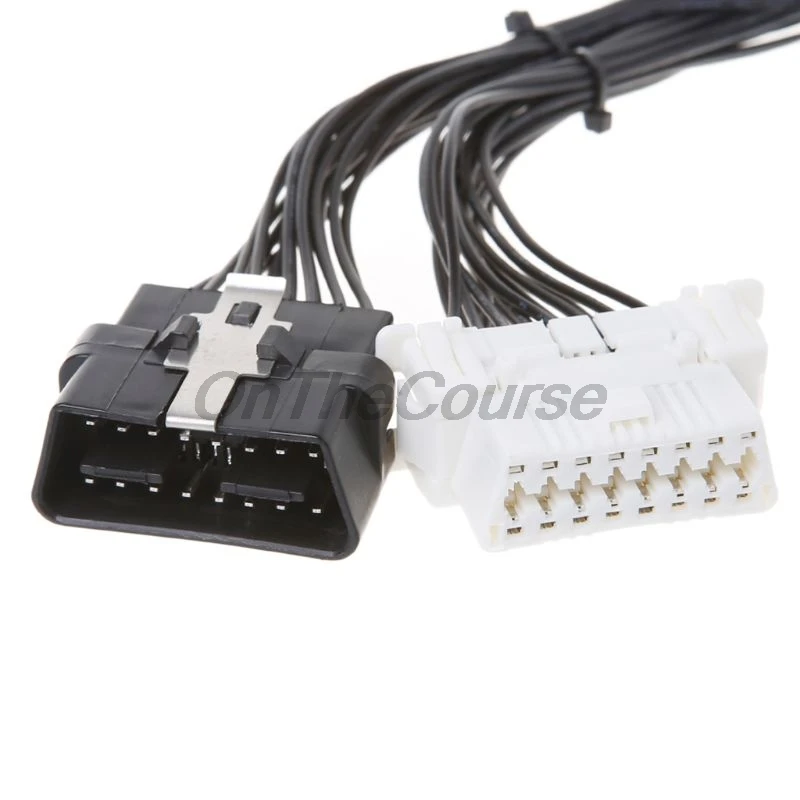 16 pin OBD2 OBD 2 OBDii разветвитель Удлинительный кабель с одним штекером на два разъема Y