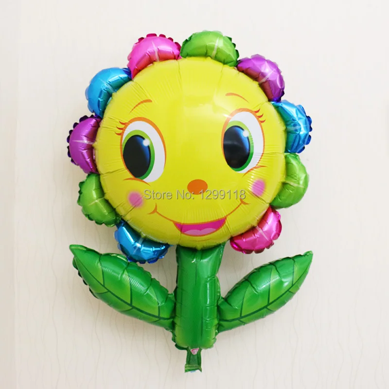 10 шт Большой Подсолнух Гелий Фольги воздушные шары улыбка лицо день рождения