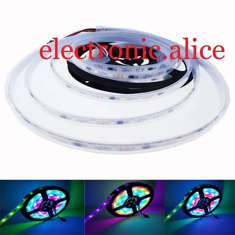 WS2811 5050 RGB Светодиодная лента 1 м-5 м 150 300 450 светодиодов адресуемых DC12V