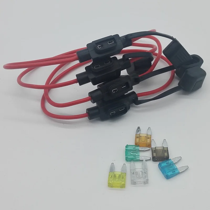 

5pcs waterproof auto inline Mini In-Line Fuse Holder + 5pcs Fuse blade fuse