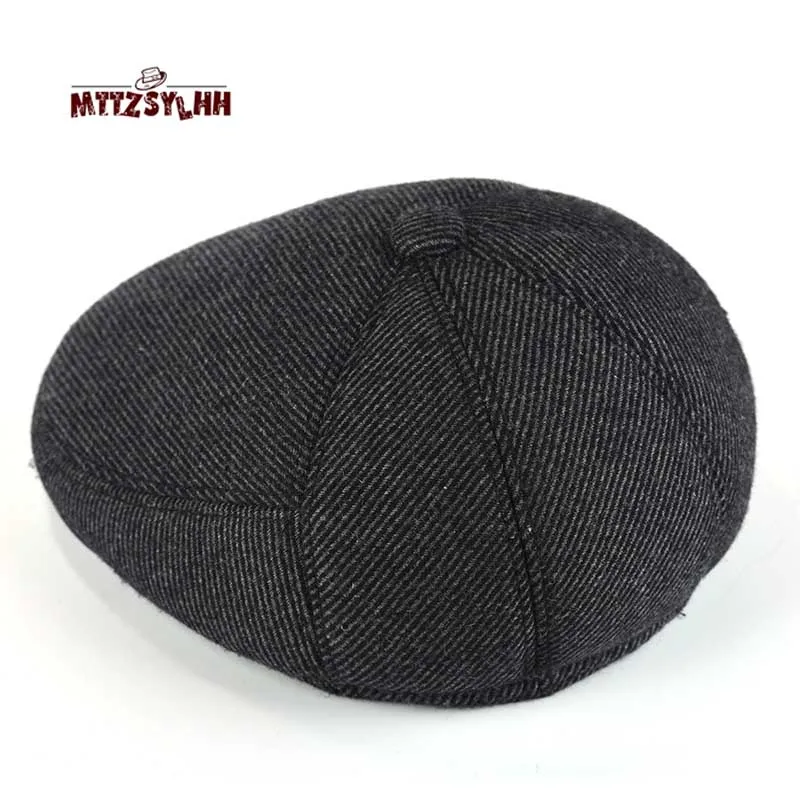 Men wear warm ear warmers berets in autumn The old man's retro cap is completely enclosed | Аксессуары для одежды