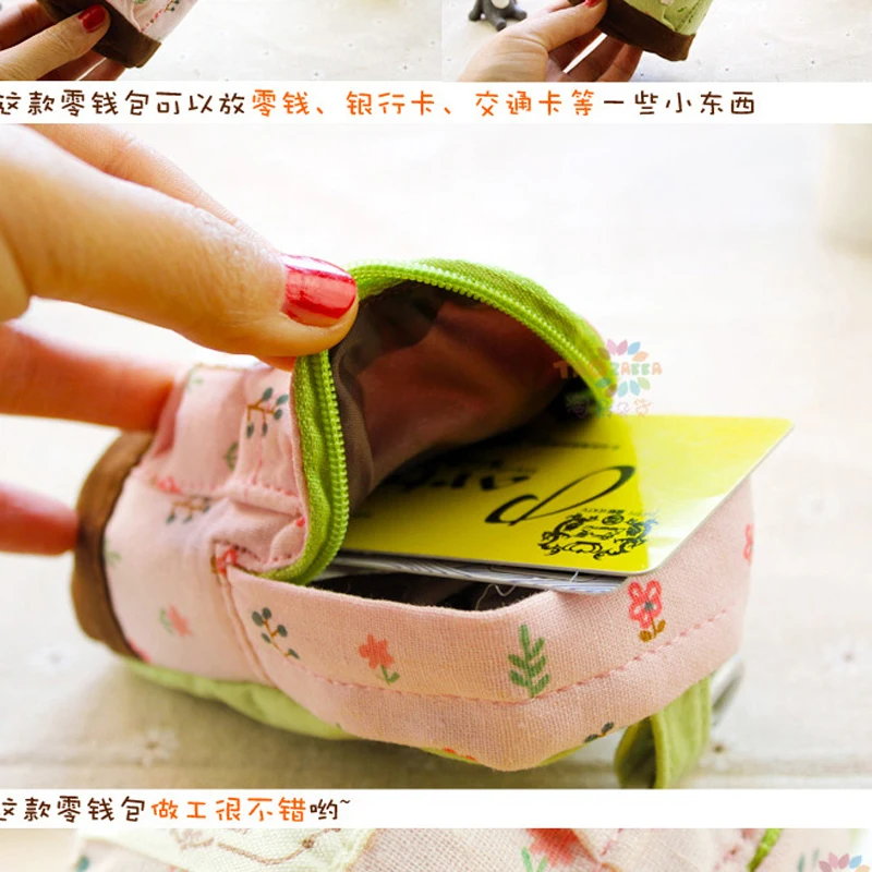 Лучшие продавцы Милая мини-сумка Садовый цветок холст на молнии портмоне