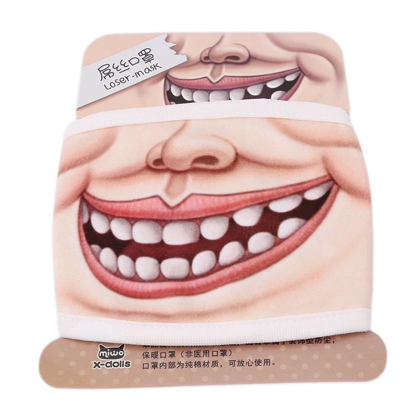 Симпатичная 3D забавная выраженная хлопковая маска для лица велосипедный