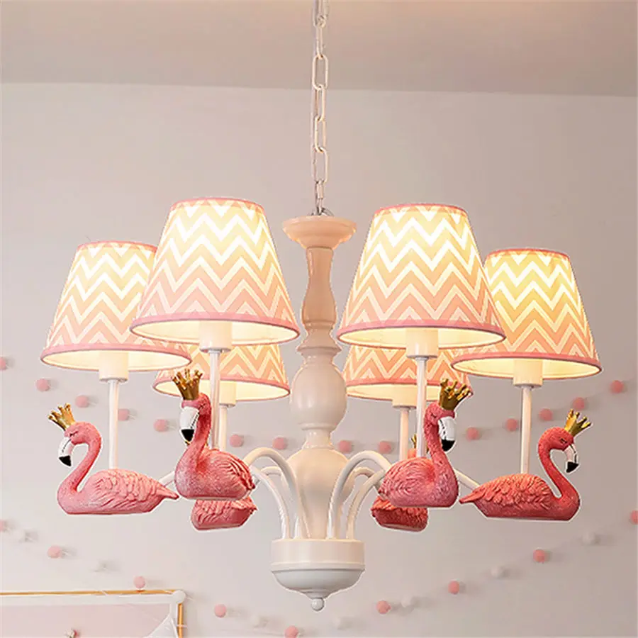 Baby pink дома деко Фламинго большой люстры для гостиной детские дети висячие