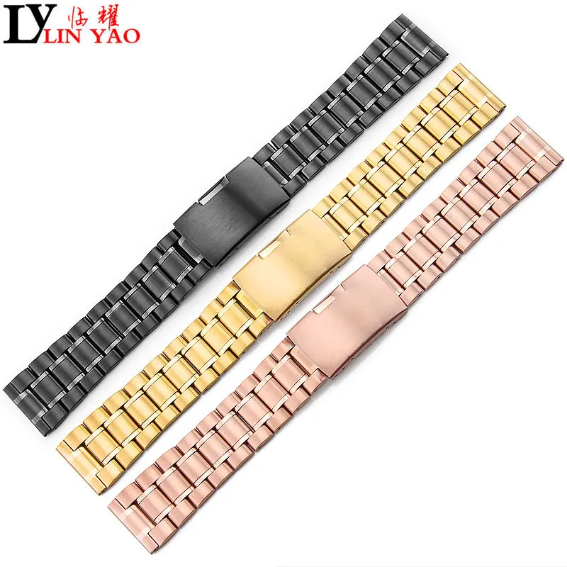 Ремешок для часов из нержавеющей стали серебряный ремешок браслет прочный