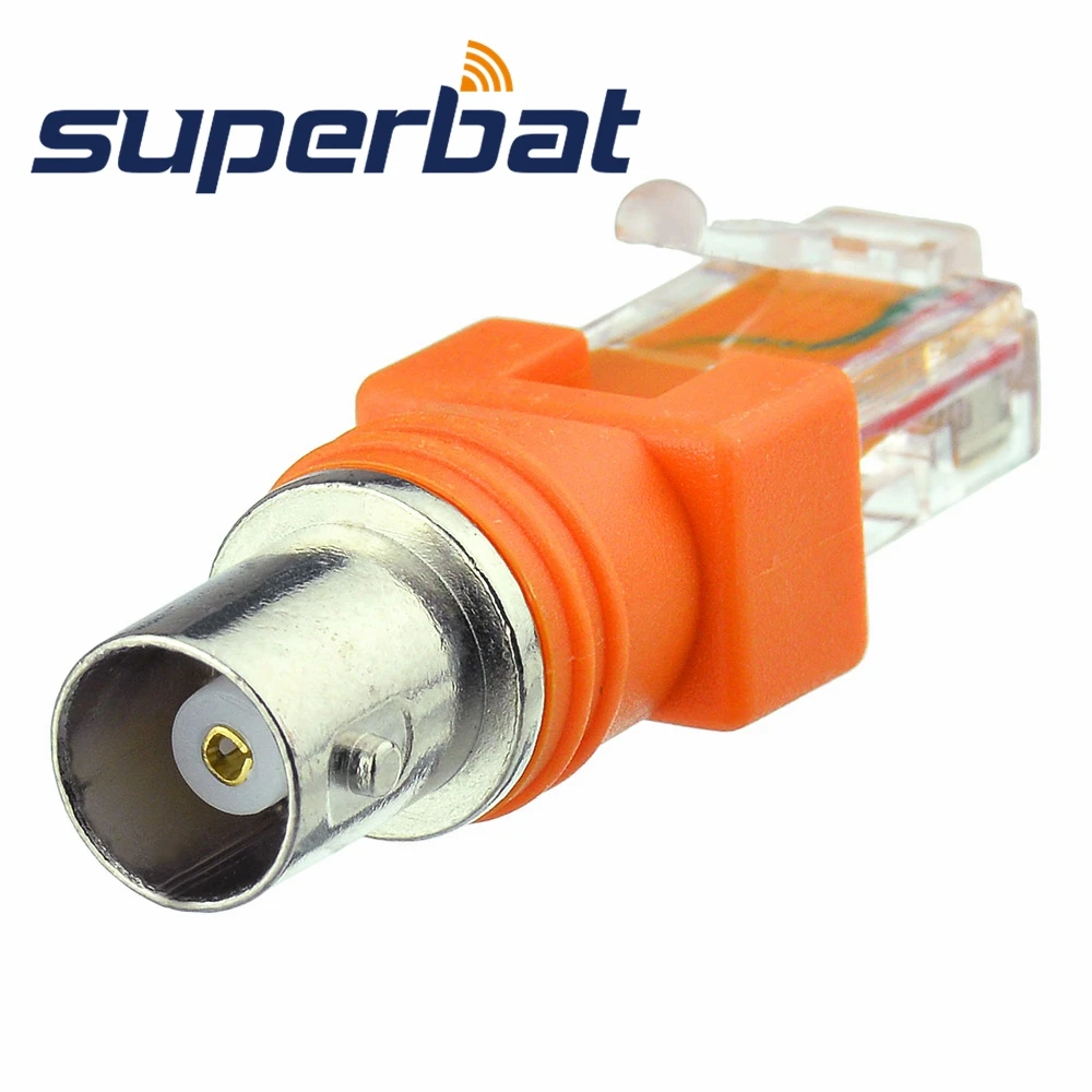 Superbat BNC разъем к разъему RJ45 коаксиальный цилиндр Соединительный адаптер RF
