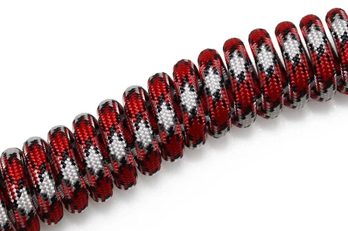 Type C Coiled-RWB Нейлоновый usb c порт спиральный кабель провод механическая клавиатура GH60 USB кабель Тип c USB порт для покера 2 GH60 Комплект клавиатуры DIY - Цвет: Type C Coiled-RWB