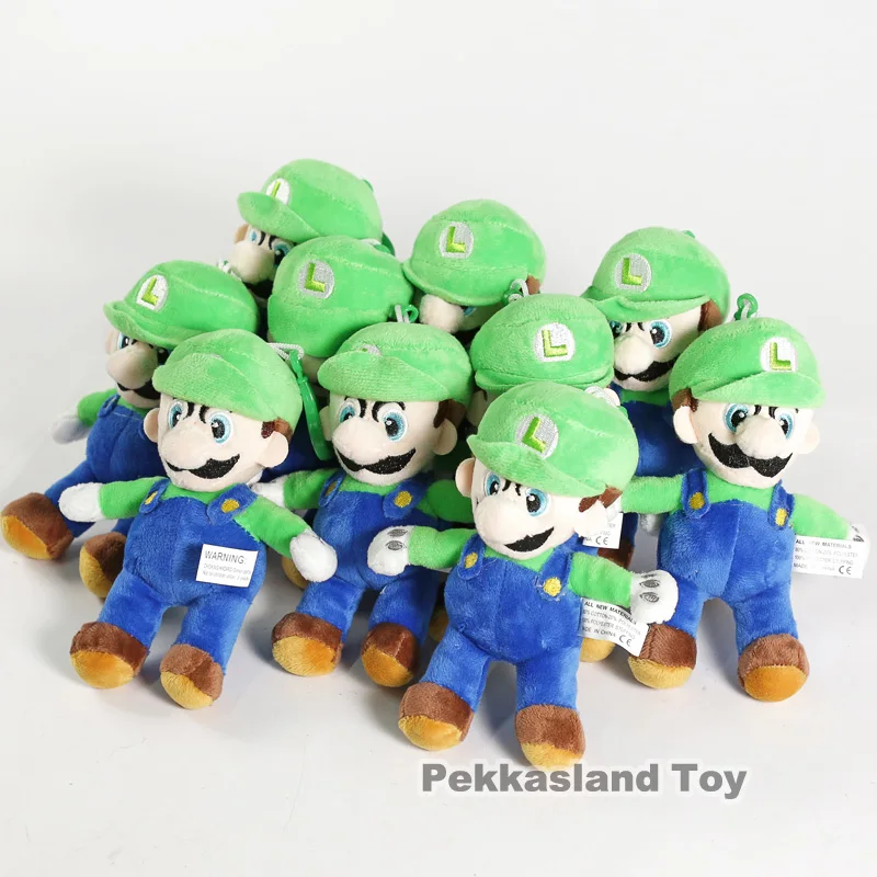 Super Mario Bros Марио Луиджи плюшевые игрушки мягкие куклы-подвески 10 шт./лот
