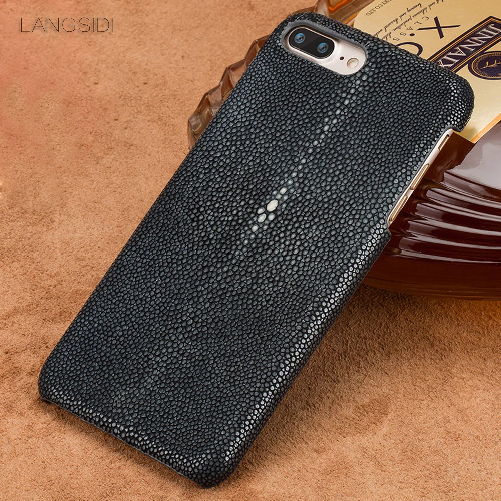 Роскошный кожаный чехол LANGSIDI для iphone X XR XS 11 pro MAX с жемчужинами и рыбками 8plus 6