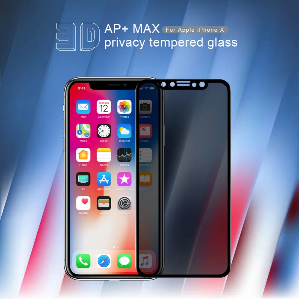 For iphone X Screen Protector NILLKIN 3D AP+Max Full Tempered Glass Protective Film | Мобильные телефоны и аксессуары
