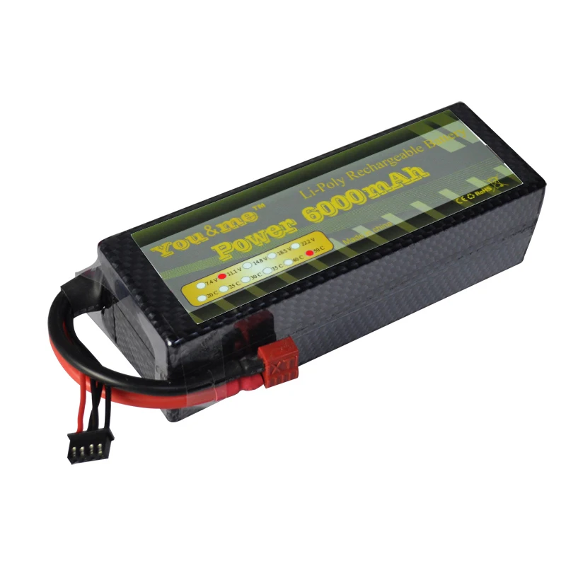 Жесткий чехол YouMe Lipo 3 S батарея 11 1 V 6000 mah 50C W tсоединитель ремень AB Пряжка для RC Traxxas