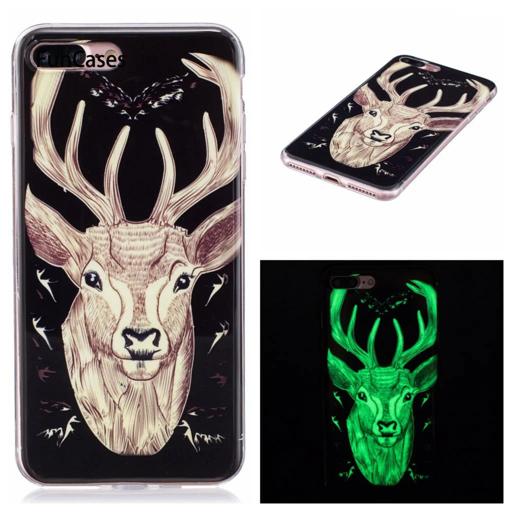 Световой плотный чехол для Apple iPhone 7 plus 5 ''дюймовый живопись IMD + TPU Мягкий