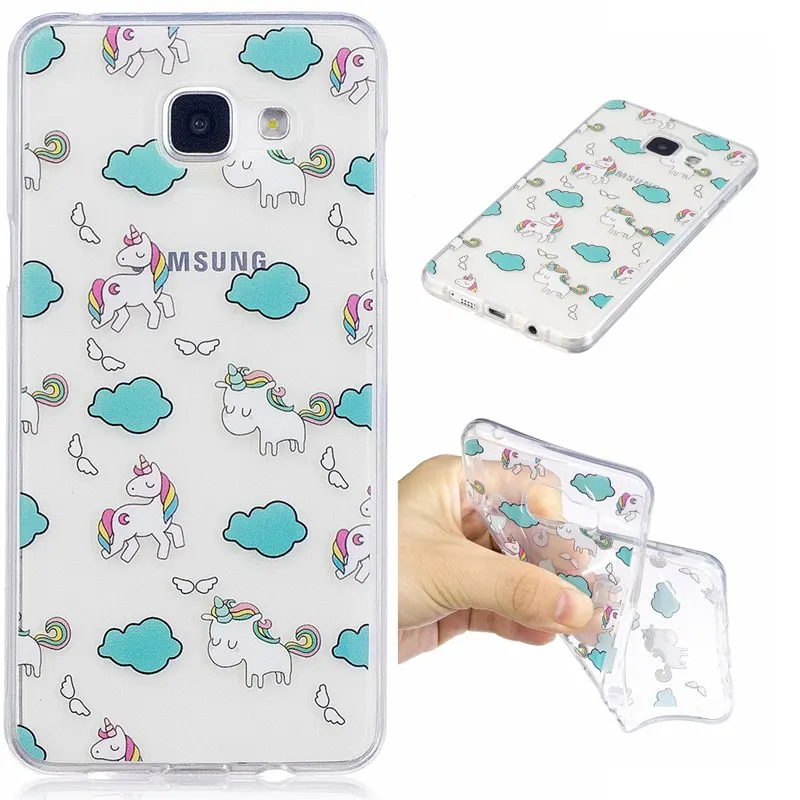 Модный дизайн мягкий ТПУ чехол для Samsung Galaxy A5 2016 6 A510 A510F прозрачный силиконовый