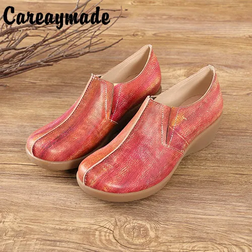 Женские слиперы Careaymade из натуральной кожи натуральная кожа тапки в этническом