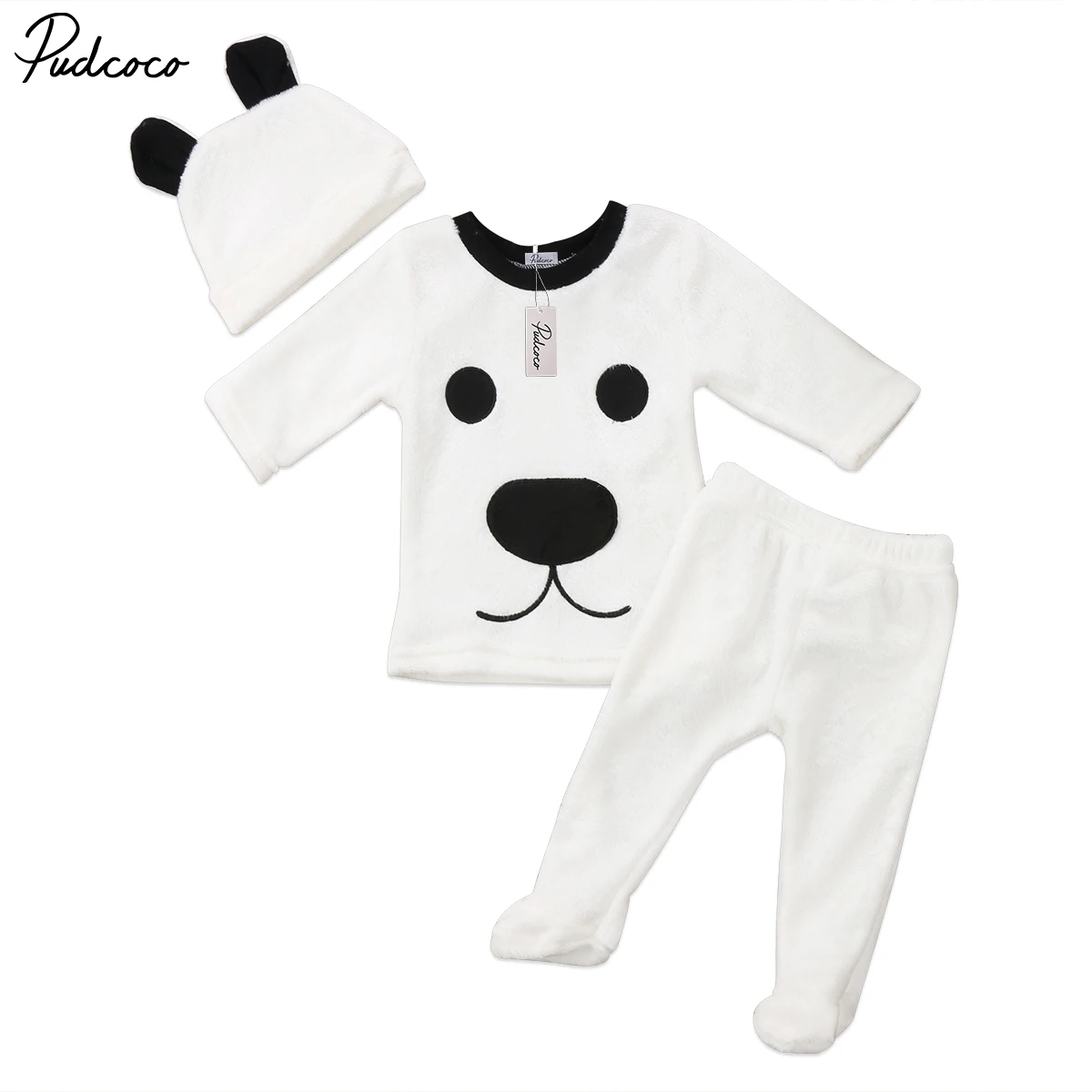 3 шт. пушистые брюки с длинным рукавом и высокой талией | Детская одежда обувь