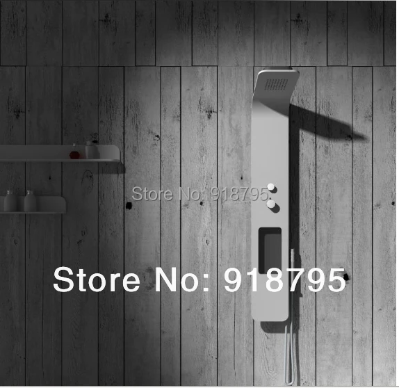 

Thermostatic Solid surface stone shower panel wall mounted shower column Body massage Jets Sprinkler RS0046