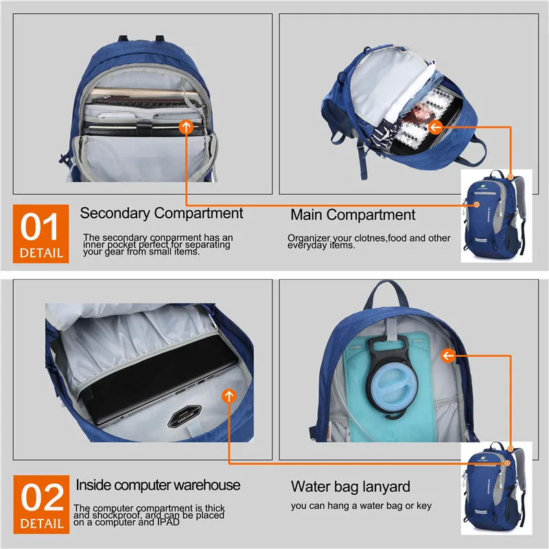 NEVO RHINO 30L водонепроницаемый мужской рюкзак унисекс дорожная сумка походный открытый альпинистский рюкзак для мужчин
