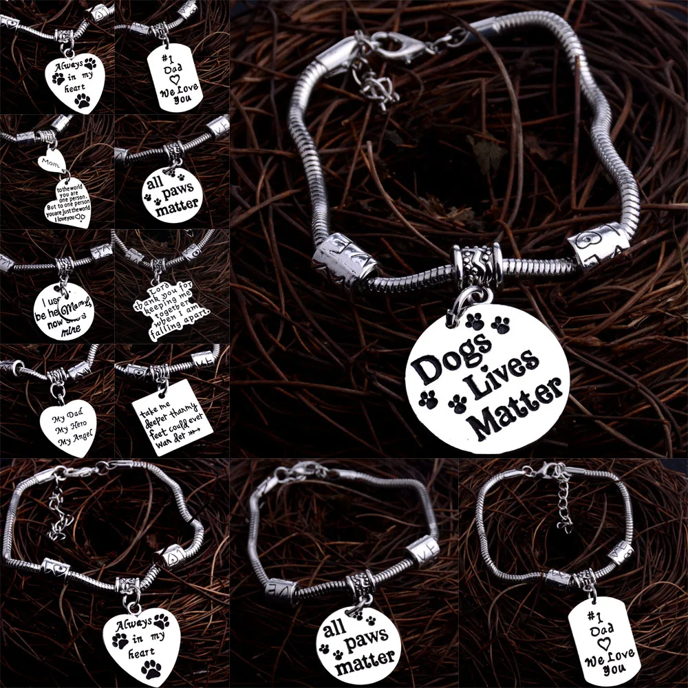 Браслет Шарм для домашних питомцев с принтом лапы|best friend gifts|friend giftheart charm bracelet |