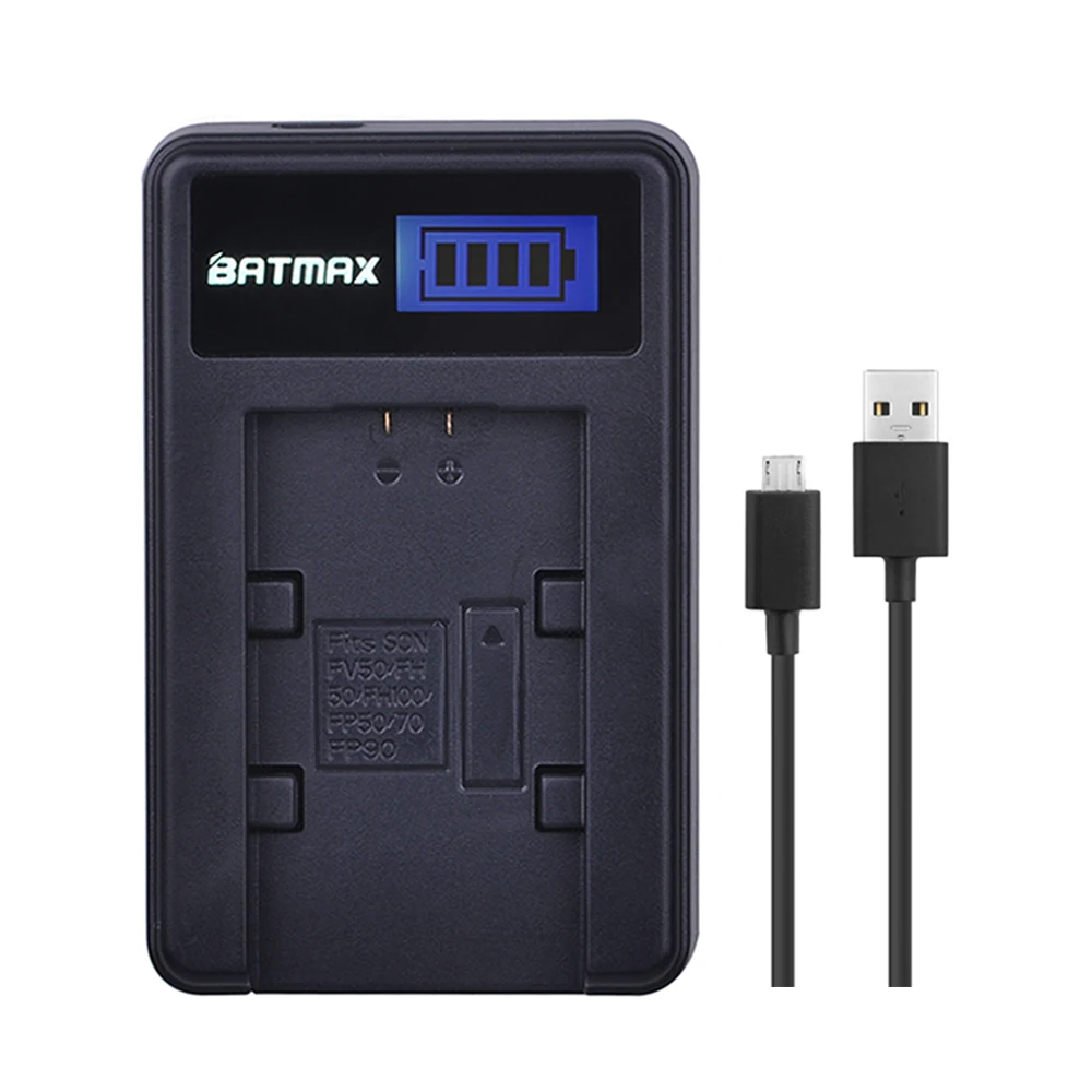 2 шт. 3000 мА/ч NP-FH70 NP FH70 NPFH70 Камера Батарея + ЖК-дисплей USB Зарядное устройство для Sony