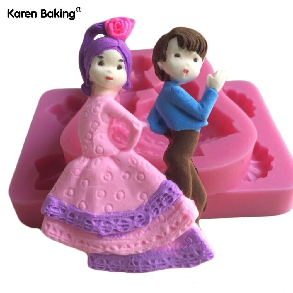 Сладкий Счастливая Свадьба Силиконовые Формы Торта Мыло Плесень Rtv Силиконовой