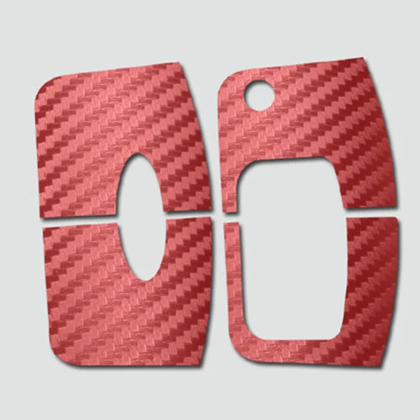 3D red Наклейка из углеродного волокна для ключей и наклейка чехол для автомобиля для Ford Fiesta 2 3 Focus 2 3 MK2 MK3 2009-2012 Ecosport аксессуары - Название цвета: 3D red