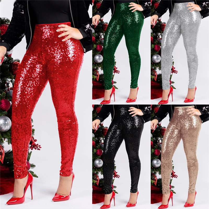 

Sexy Black Sequin Glitter Wide Leg long Flare Pants High Waist Party Club Christmas Trousers Pants Outfit Streetwear Bell Pants