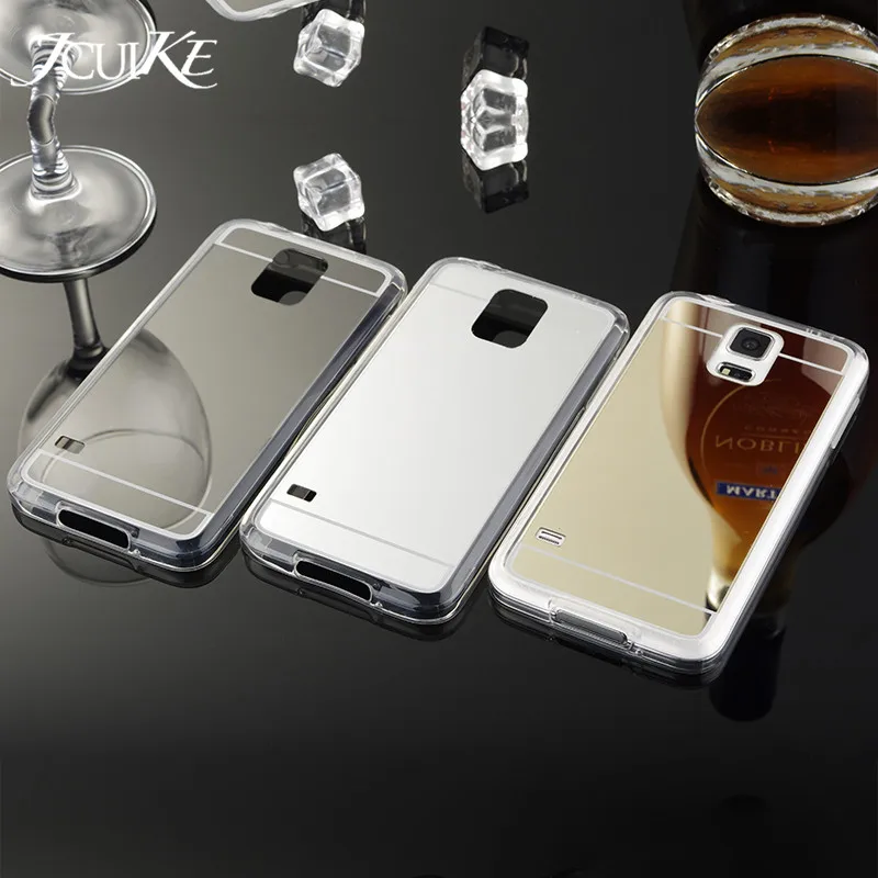 Зеркало силиконовый чехол для Samsung S5 телефон случаях Гальванизируйте защитный