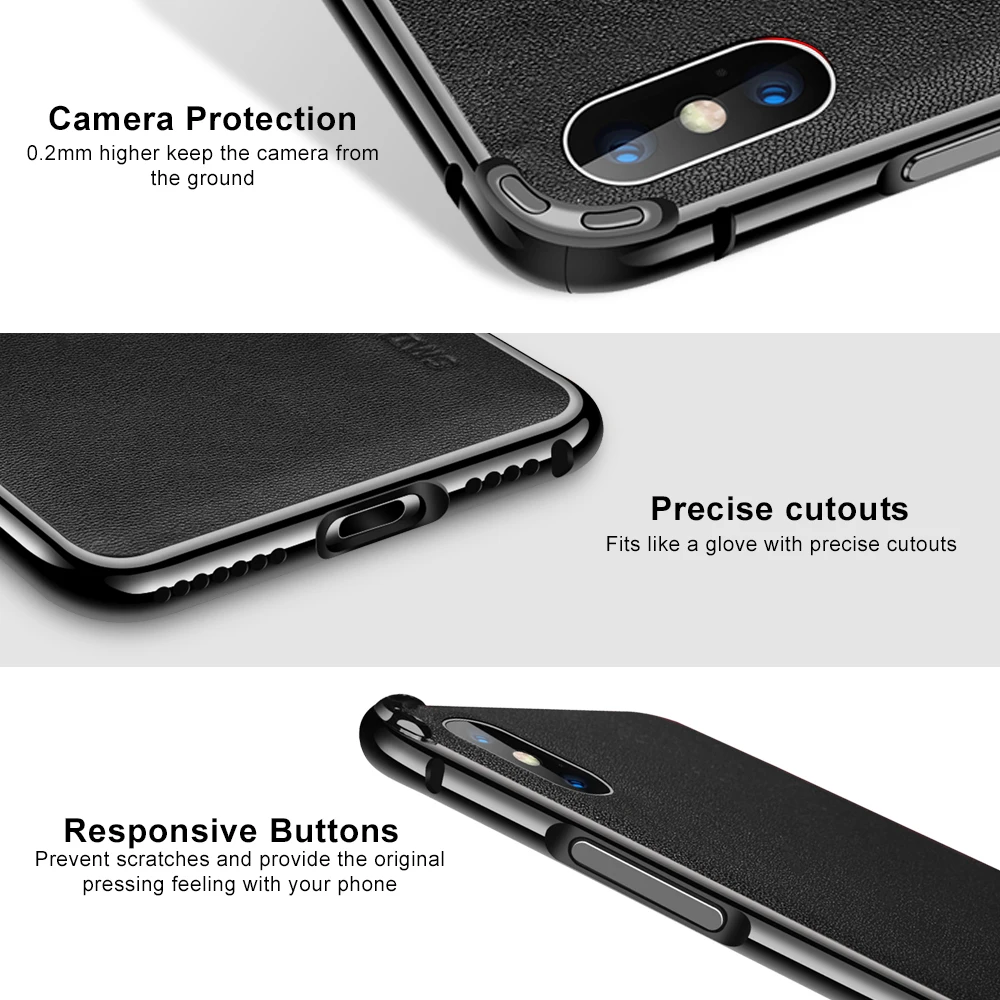Ascromy Роскошный металлический бампер рамка чехол для iPhone XS Max XR X 8 7 6 плюс 7 плюс Премиум воловья кожа задняя пленка протектор