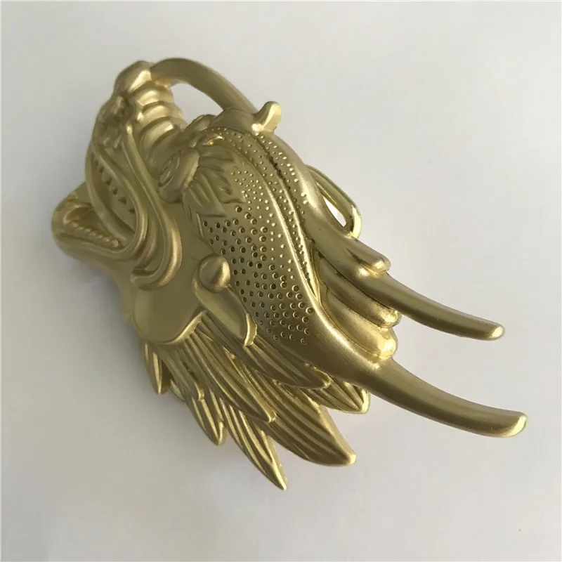 Retail New High Quality Cool 3D Dragon Head Solid Brass Belt Buckle Fashion Men Women Jeans accessories For 4cm Wide belt | Дом и сад