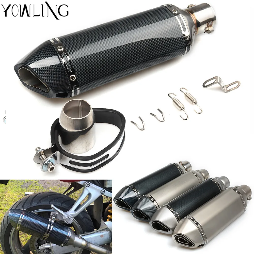 

Universal Motorcycle 36-51mm Escape exhaust Muffler pipe For YAMAHA YZF R25 R15 R6 R125 MT-07 MT kawasaki z750 Z800 FZ8 FZ1 FZ6R