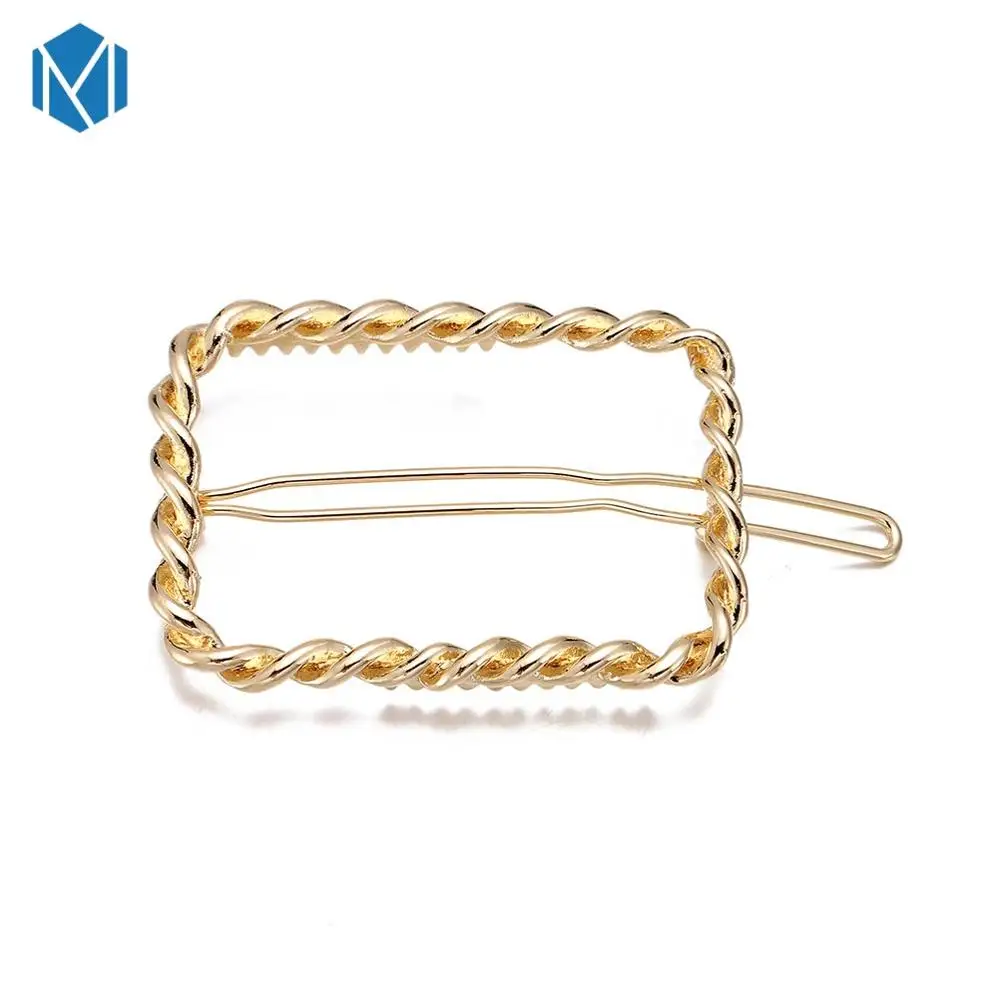 Rectangle-Gold M MISM Star заколки для волос для женщин, модные милые имитирующие заколки в Корейском стиле, металлические заколки для волос из сплава, аксессуары для волос для девочек - Цвет: Rectangle-Gold
